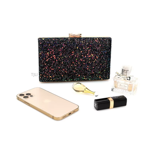 Cross-border for Explosive <b>Sequins</b> Women's High-end Feeling Clutch <b>Bag</b> Polyester Celebrity Dress Evening <b>Bag</b> Tanjing - Product Image 4