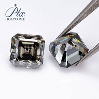 Holycome Synthétique Moissanite Certificat Fantaisie Coupe VVS Gris Couleur Pierres Lâches Moissanite Bijoux pour Collier Bracelet