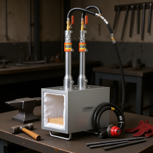 Horno Portátil de Propano Vevor de 2 Quemadores, 2600 Grados Fahrenheit, para Forja de Metales y Fabricación de Cuchillos - Product Image 2