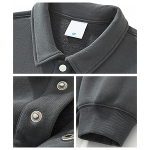 Felpa <span class=keywords><strong>Polo</strong></span> a Maniche Lunghe Pesante 380gsm all'Ingrosso, Logo Personalizzato, Colletto Classico, Vestibilità Pulita - Product Image 3