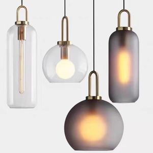 Nuovo Lampadario <span class=keywords><strong>a</strong></span> Sospensione Moderno Nordico Minimalista con <span class=keywords><strong>Sfera</strong></span> di Vetro LED e Luce Calda per Camera da Letto, Sala da Pranzo, Bancone Bar - Product Image 3