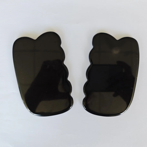 Tabla Gua Sha de obsidiana negra, jade natural en forma de nube para uso doméstico - Product Image 1