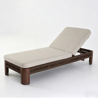 Chaise longue de piscine portable de luxe en aluminium, imperméable, avec coussins résistants aux UV, écologique et durable pour cour et parc