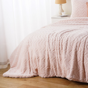 Mền Các Nhà Sản Xuất Đỏ Mặt Màu Hồng Faux Fur Comforter Set Chải Bộ Đồ Giường <span class=keywords><strong>Comforters</strong></span> Cho Nữ Hoàng Kích Thước Giường - Product Image 4