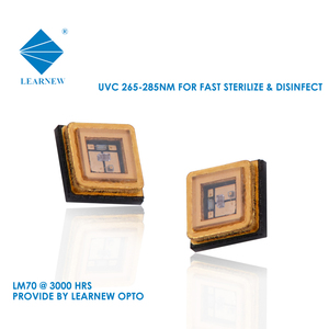 Learnew <span class=keywords><strong>UVC</strong></span> dẫn con chip 3535 0.5 Wát 265-285nm 6-8V ALN coppering chất nền <span class=keywords><strong>UVC</strong></span> dẫn con chip cho khử trùng - Product Image 2