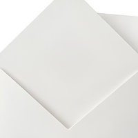 Enveloppe personnalisée de luxe en papier mat blanc avec logo gaufré et rabat diamanté pour invitation de mariage, fleuriste, carte-cadeau, entreprise