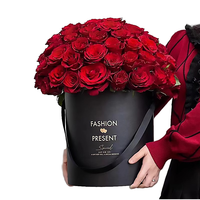 Coffret cadeau rigide personnalisable pour la fête des mères 2024, en matériaux recyclés, avec rose éternelle en feuille d'or et doublure en éponge