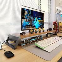 Support d'écran ergonomique avec port de charge USB, organiseur de bureau pour le travail et les jeux