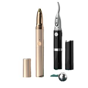 Recourbe-cils 2 en 1 bon marché en or rose Tondeuse à sourcils à chauffage rapide Recourbe-cils <span class=keywords><strong>chauffants</strong></span> - Product Image 1