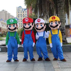 Mascotte en Peluche <span class=keywords><strong>Mario</strong></span> de Haute Qualité, Personnalisée, pour Adulte, Film TV, Cosplay, Halloween, Fête d'Enfants, Déguisement d'Animal - Product Image 2