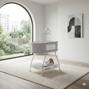 Nouveau berceau bébé robuste tendance 2026 en gros – Berceau bébé au design minimaliste - Product Image 4