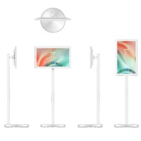 Téléviseur Android portable de 21,5 pouces avec écran tactile, affichage sans fil, télévision intelligente avec caméra intégrée et télécommande