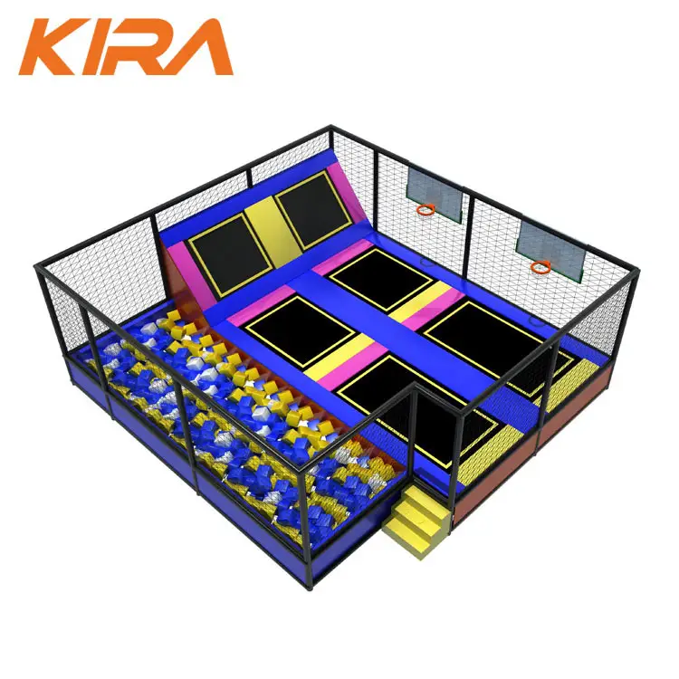 High Quality Indoor Playground Commercial Trampoline Kids Trampoline Park with Protective Net
