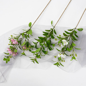 Flores Artificiales de Hoja de Alcanfor de Tallo Largo, Flores de Seda, Decoración Interior, Arreglos Florales para Bodas - Product Image 2