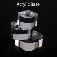 Support acrylique transparent à personnaliser, en Cube, présentoir de sphère, en verre de cristal, pièces