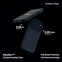 Coque magnétique antichoc en TPU et PC avec revêtement velours pour iPhone 17 Series, protection amortissante, chargement magnétique puissant, vente en gros OEM/ODM/Marque privée