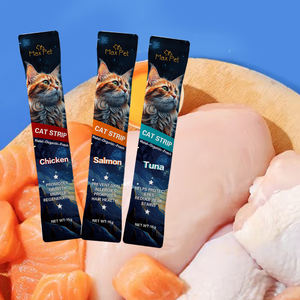 Estimula el Apetito, Carne Fresca Natural, Alto Contenido de Proteínas, Sin Granos, Bocadillo para Gatos, Caja de Color, Sabores a Pollo, Atún y Salmón, Golosinas Húmedas - Product Image 4