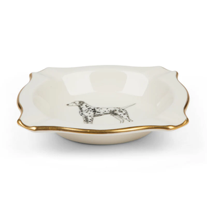 Cenicero dálmata pintado a mano Vintage <span class=keywords><strong>Abercrombie</strong></span> & Fitch con borde dorado - Product Image 6