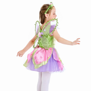 Costume da Gioco XJ - Ali di Farfalla per Halloween - Vestito da Principessa - Costume da Fata Rosa per <span class=keywords><strong>Bambine</strong></span> per Spettacoli Teatrali - Product Image 2
