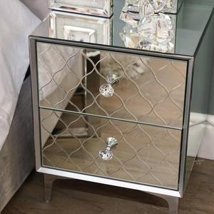 Coolbang Wholesale Venetian Glass <strong>Mirror</strong> <strong>Bedside</strong> Table <strong>Cabinet</strong> - Product Image 1