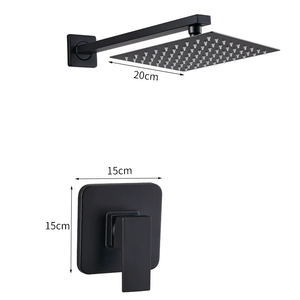 Ensemble de douche mural moderne doré en gros, avec sortie supérieure en acier inoxydable 304, optionnel 8-16 pouces, en laiton mural - Product Image 3