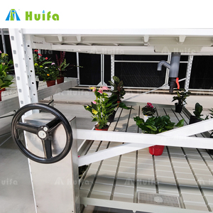 HUIFA Système hydroponique d'intérieur à double niveau Plateau d'inondation de support de culture vertical mobile avec lumière - Product Image 4