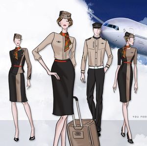 Fabbrica all'ingrosso inverno aeroporto aereo aerea Asia <span class=keywords><strong>Hostess</strong></span> uniforme per le donne <span class=keywords><strong>Hostess</strong></span> - Product Image 3