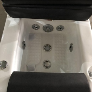 New Style Hot Sale Luxury Red Beauty Salon Furniture Foot Spa Pedicure Chair With Sink - Product Image 4