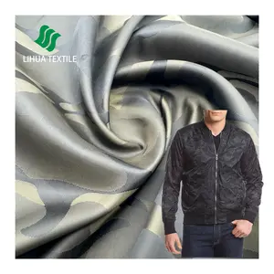 Distortion Men's Camo Jacket Navy Ultrathin Fabric 100%Polyester Woven Jacquard For Sunscreen Jacket Down Jacket Fabric