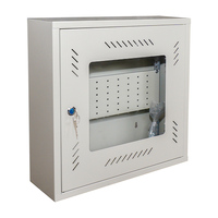 Rak Server Dinding 19 Inch SPCC 4U Ukuran Kustom dengan Pintu Kaca untuk Penggunaan Rumah Tangga