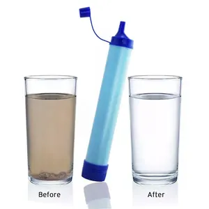 Water Filter Straw Outdoor Survival Camping Water Filter Straw 99.9999% Micro-plastic Removal Water Filter Straw For Hiking