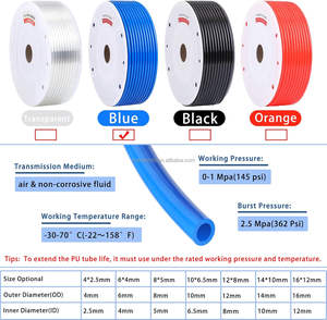 PU 4 6 8 10 12 14 16mm pnömatik boru boru 100 metre 328 FT hava hortumu hat borusu pnömatik parçaları - Product Image 4