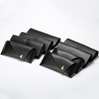 Étui en cuir PU souple avec logo personnalisé avec pochette et tissu pour lunettes de soleil, ensemble de lunettes de lecture optique