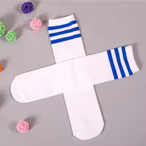 Women's Trendy Over-the-Knee <b>Socks</b> with Three Stripes Japanese Style Pure Color Autumn <b>Winter</b> Stockings Wholesale for Students - Product Image 6