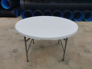Muebles de Exterior Modernos al por Mayor, Mesa Redonda Plegable de Plástico Blanco de <span class=keywords><strong>60</strong></span> Pulgadas para Eventos y Fiestas - Product Image 3