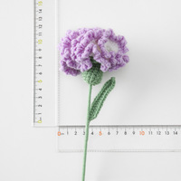 Bouquet de fleurs au crochet en coton tricoté à la main, personnalisé, multicolore, longue durée, prix de gros usine