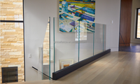 Porche de balustrade en verre à chaussures en aluminium moderne Reilbu avec verre trempé ou feuilleté de 10mm à 25mm