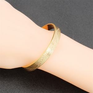 Pulseras de Oro Laminado 18K/24K Estilo Árabe de Dubái en Oferta, Brazaletes de Latón, Joyería de Moda, Brazaletes Chapados en Oro Indio para Mujer - Product Image 2