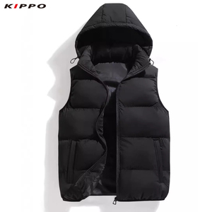 Kippo Luxe Unisex transpirable con capucha chaleco estilo Casual con Color sólido nueva colección Otoño Invierno talla grande para hombres y mujeres - Product Image 2