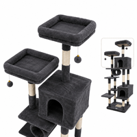 Arbre à chat double extra haut avec hamac pour chatons, vente en gros, produit phare