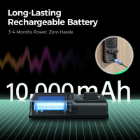LNDU AL505 Interphone vidéo bidirectionnel Wi-Fi avec caméra 3K, détection de mouvement par radar PIR, serrure de porte intelligente rechargeable avec verrou de sécurité