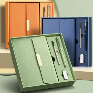 PU-Leder-Notebook-Planer-Bindemaker 2024 Stationärtagebuch individuelles Logo A5 mit Geschenkbox-Set