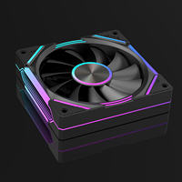 LOVINGCOOL Nouveau style Ventilateur RGB 6 broches à effet miroir infini pour PC de jeu, ventilateur de refroidissement CPU RGB pour boîtier ATX, OEM d'usine