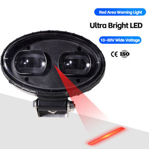 Lumière d'avertissement de zone rouge pour chariot élévateur à <span class=keywords><strong>LED</strong></span> ultra-lumineuse 10-80V Lampe de projection de ligne de sécurité pour équipement industriel d'entrepôt - Product Image 1
