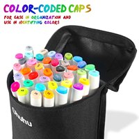 Ohuhu Marqueur Alcool Mélangeur 40 couleurs marqueur marqueur de dessin pour enfants Dessin Dessin Coloriage Adulte