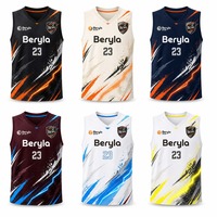 Camiseta de Baloncesto Beryla Personalizada, Unisex, Estilo Hip Hop, Sublimada, Sin Mangas, Tallas Grandes, Secado Rápido, Transpirable, Venta al Por Mayor