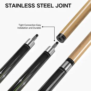 عصي بلياردو مخصصة مباشرة من المصنع، 58 بوصة، من خشب القيقب الكندي الصلب، رأس 13 ملم، وصلة شعاعية للمنزل والنادي - Product Image 4