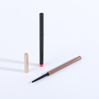 Tubes en plastique vides avec bouchon à vis et étiquette, pour eye-liner double embout et crayon à lèvres 2-en-1, emballage cosmétique