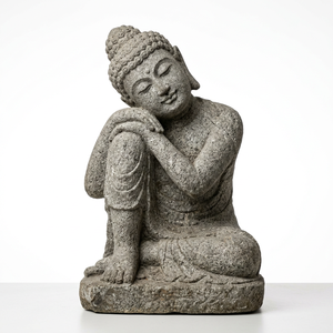Statue de décoration Bonsaï semi-artisanale bionique, style chinois <span class=keywords><strong>Bouddha</strong></span> Zen, micro-paysage d'intérieur, pour salon, entrée, boutique - Product Image 3