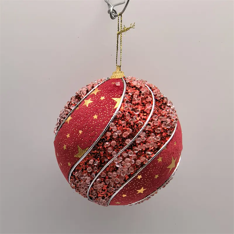 Fabrika toptan 10cm köpük noel topları noel ağacı dekorasyon asılı top hediye